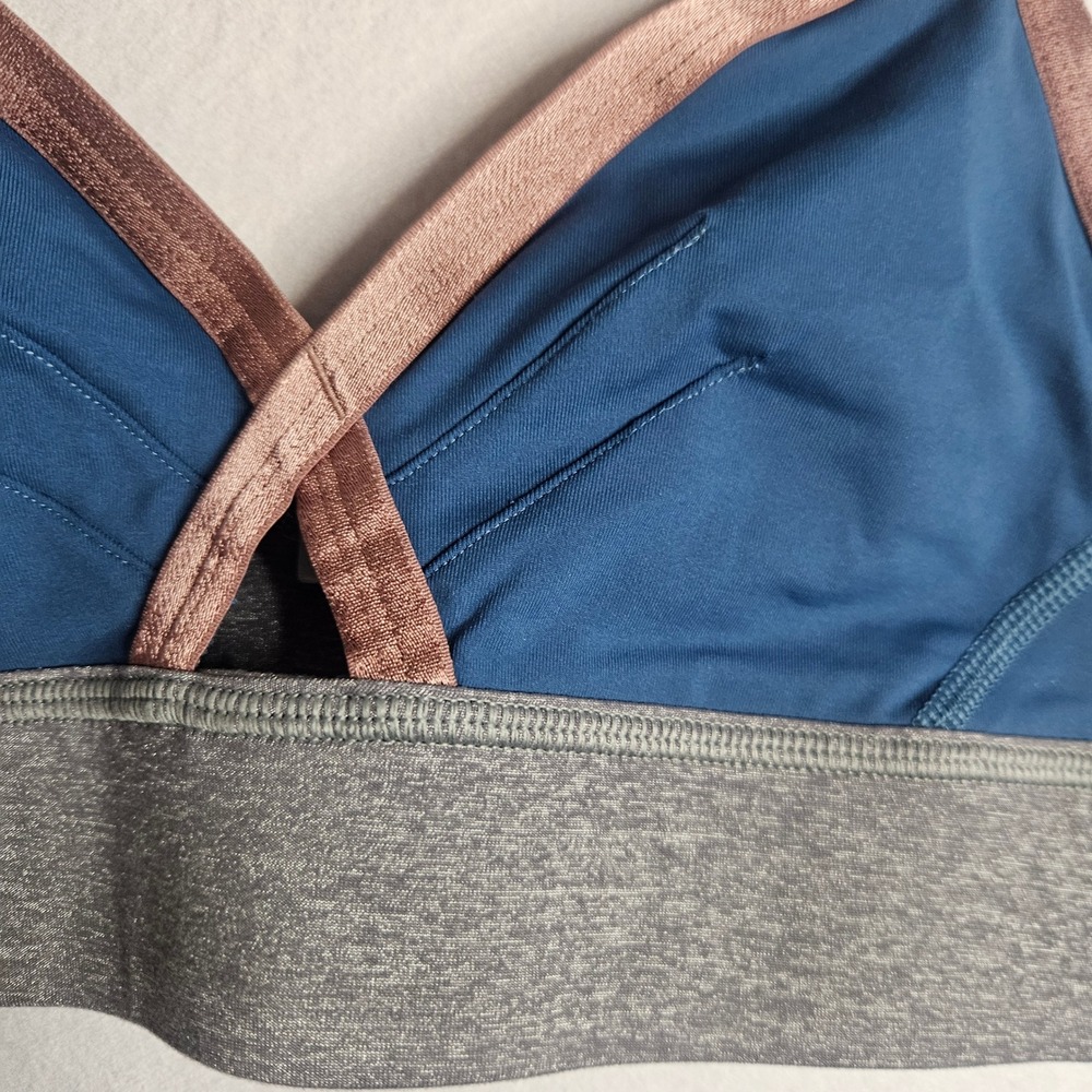 Lululemon Ebb To Street Bra Blue Borealis Copper Coil Grey 6 Yoga Sports Bra - Picture 2 of 6